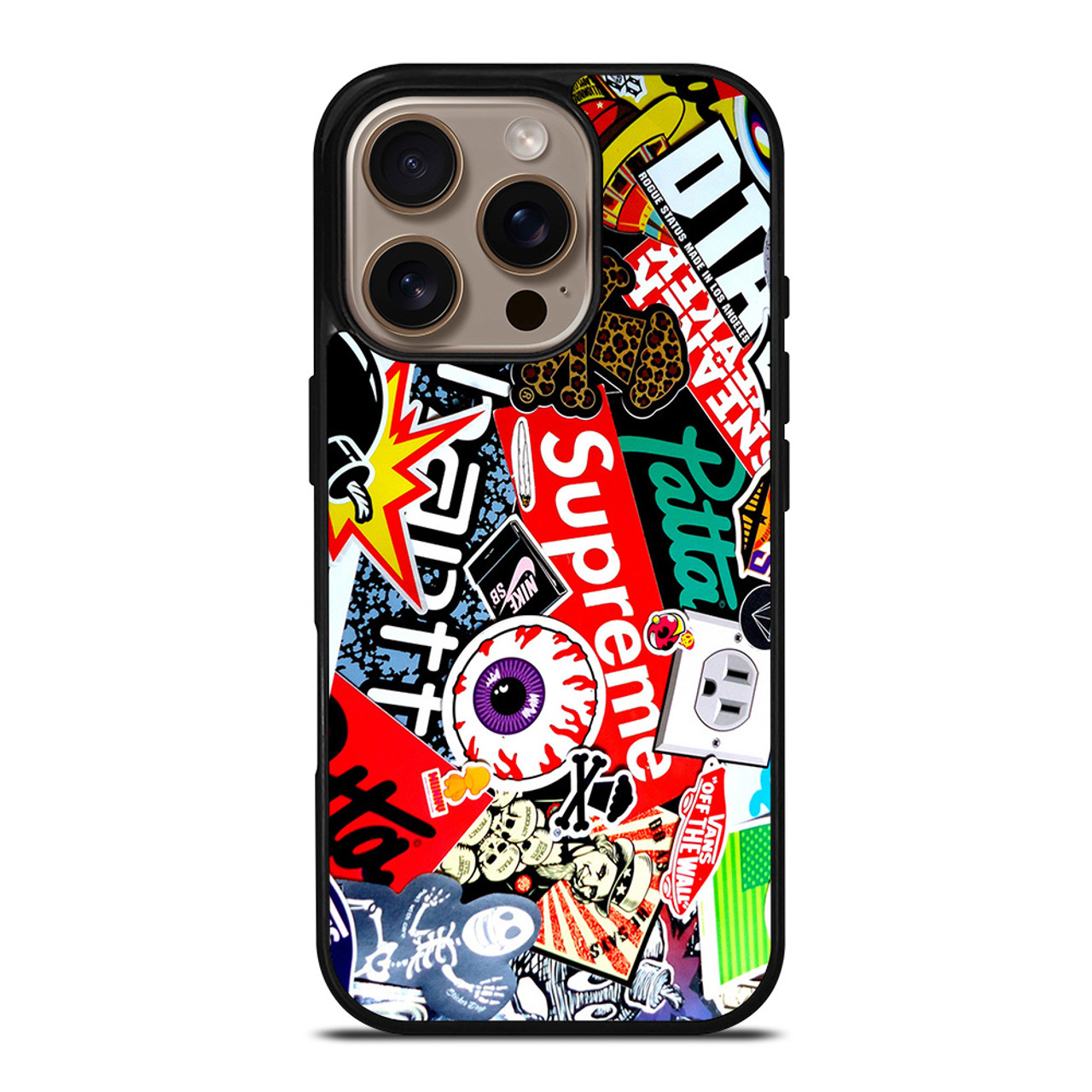 SUPREME STICKER AND OTHER BRAND iPhone 16 Pro Case